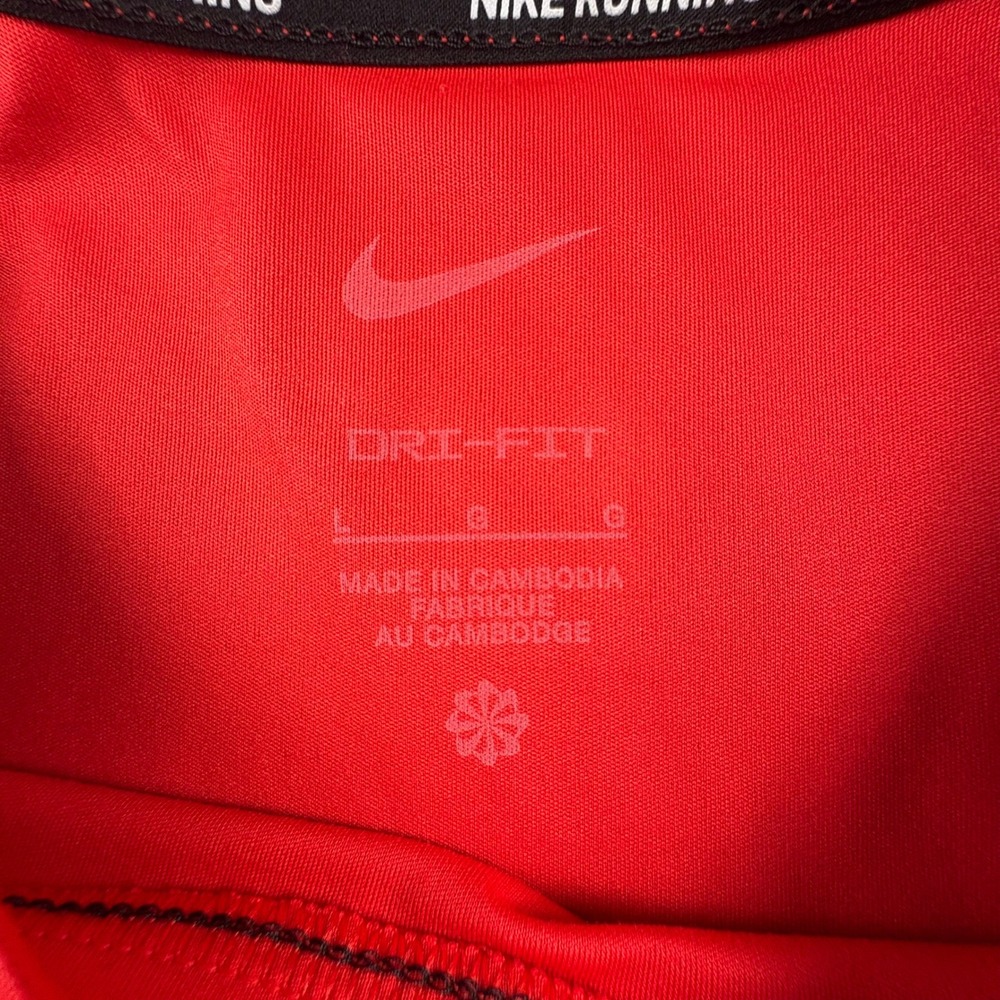 NIKE Running Move To Zero Double Swoosh Womens Lg. Racerback‎ Red Tank Top - Picture 7 of 12